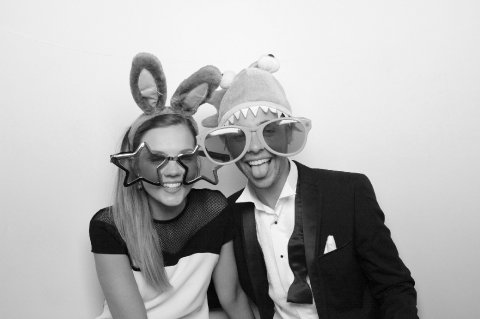 B&W Theme in Booth - Emerald Lion Photo Booths Limited