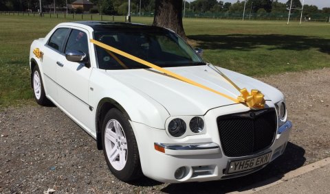 "Baby Bentley" Chrysler 300C with White Wheels - Price Wedding Cars