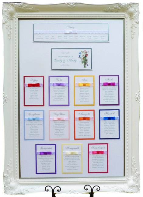 Table plans designed to match your wedding theme - Brambles Stationery
