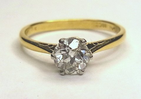 Diamond solitaire ring 0.80 Anchor Mini-certificate F/Si1 £3950 - N.Bloom & Son