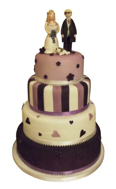 Wedding Cake with personalised topper - Cakes Individually Iced