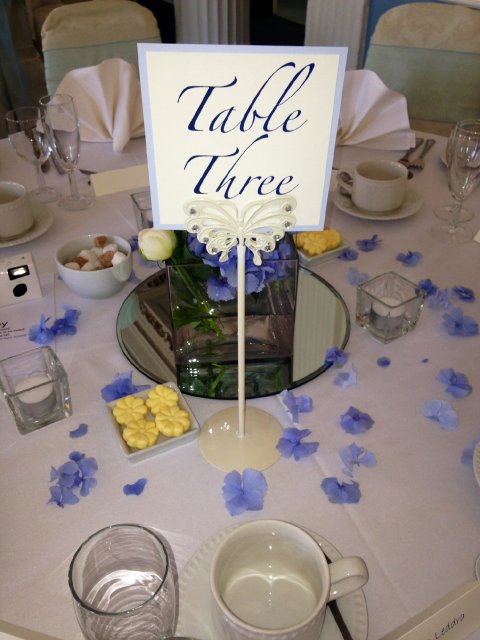 Butterfly Table Number Holder - Savage Wedding Services