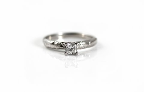 Diamond and 18ct White Gold Engagement Ring - Scarlett Erskine Jewellery