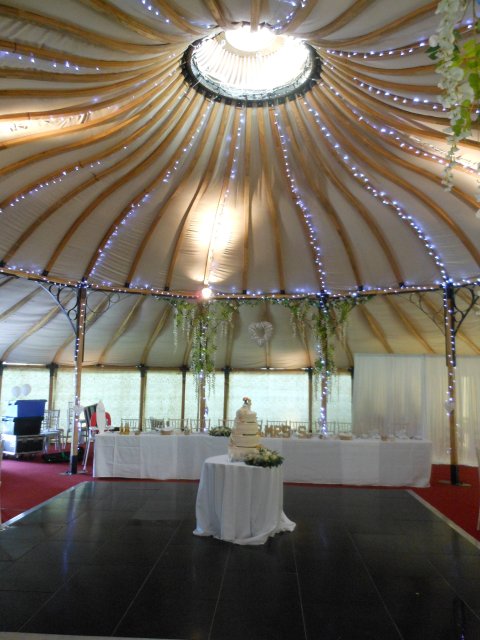 One of our carvery's in a Yurt - Thistle Catering Services