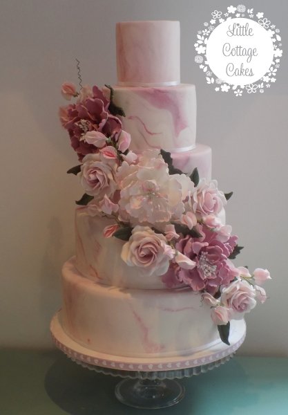 Pretty in Pink Marble - Little Cottage Cakes
