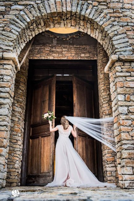 Blush pink satin and ivory tulle dress for Alexandra - Felicity Westmacott Wedding Dressmaker
