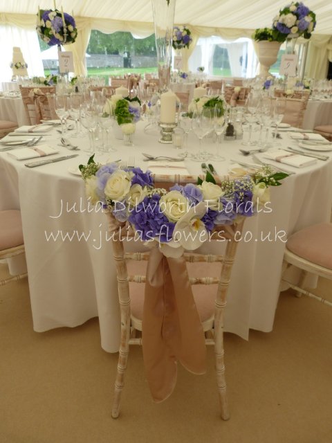 Chair Sashes for Bride & Groom Chairs - Julia Dilworth Florals