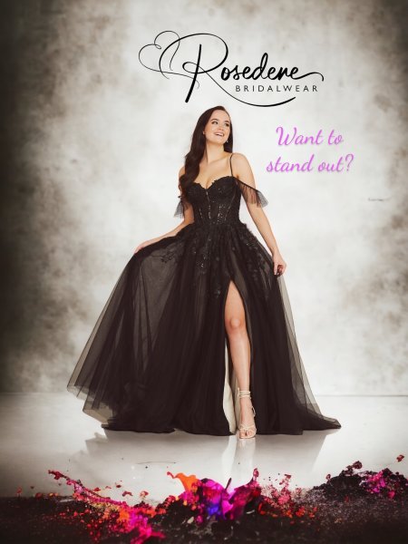 Black wedding dress - Rosedene Bridal