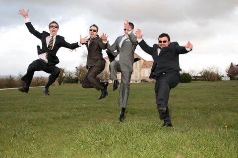 Jumping for joy - Philip Chambers Wedding Photography and Video 