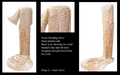Oscar Wedding Dress, Hand Pleated Silk - Charles and Patricia Lester Ltd