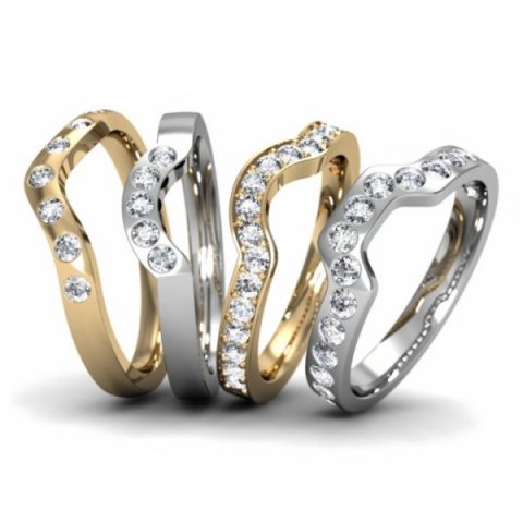 Fitted Wedding Rings with Diamonds - Aurum designer-jewellers