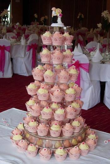 Pink Tower of Cupcakes - Heavenly Cupcakes Northern Ireland
