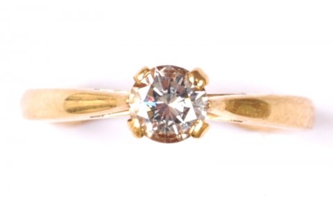 Diamond solitaire ring O.44ct G/VS1 £2250 (bought from David Moris for more than double) - N.Bloom & Son