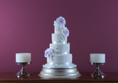 Four tier rose and hydrangea Cake - The Cake Studio Worcester