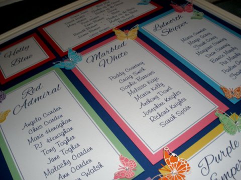 Butterfly table plan - Bee-Mine Wedding Stationery
