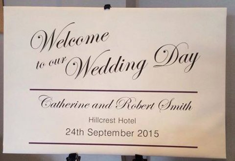 Welcome Sign for Weddings or any occasion - CAS Wedding Stationery