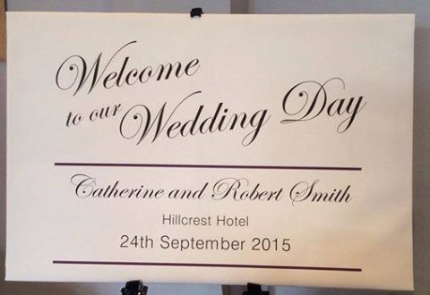 Welcome Sign for Weddings or any occasion - CAS Wedding Stationery