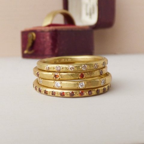 A selection of ethically sourced wedding rings - Shakti Ellenwood Precious Jewellery