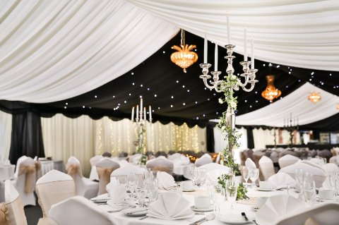 Grand Marquee with candle setting - Ramada Dover