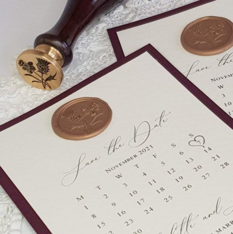 save the date cards with wax seals - byjo.co.uk wedding stationery