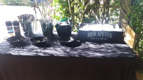 Our condiment table - Buen Apetito Wedding & Party Catering