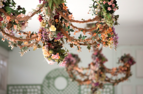 Flowers in the Orangery - Port Eliot Weddings