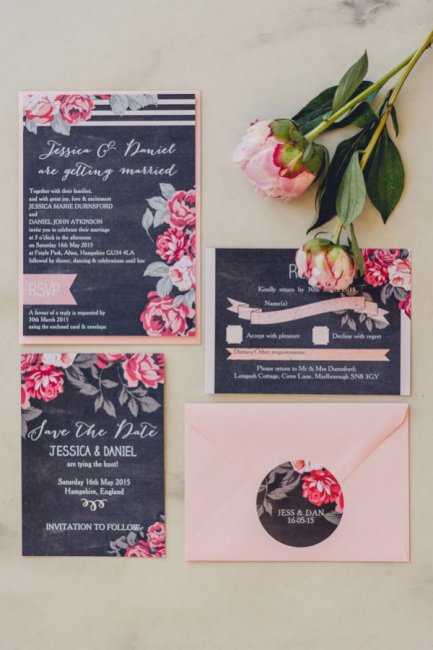 rustic floral inspired wedding stationery designs - Hip Hip Hooray