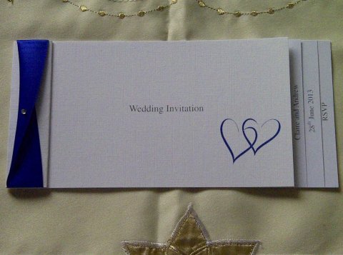 Cheque Book style wedding invitation - CAS Wedding Stationery