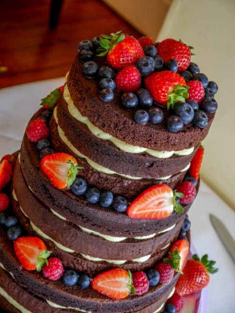 Naked Chocolate Cake - Divine Wedding Cakes