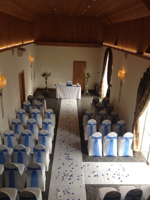 Wedding set up in the Stables - Meldrum House Country Hotel and Golf Course