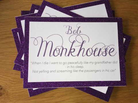 Glitter Table name cards - The House of Airey Wedding Stationery