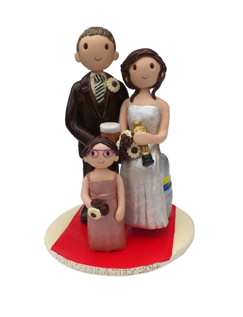 Personalised cake topper - Atop of the tier