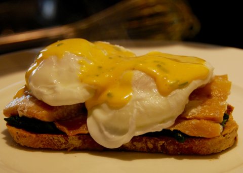 Eggs Benedict for breakfast at Fairways Bed and Breakfast in Crewkerne in Somerset - Fairways Bed and Breakfast
