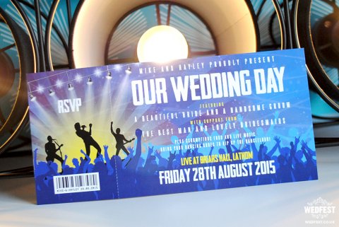concert ticket wedding invite - WEDFEST