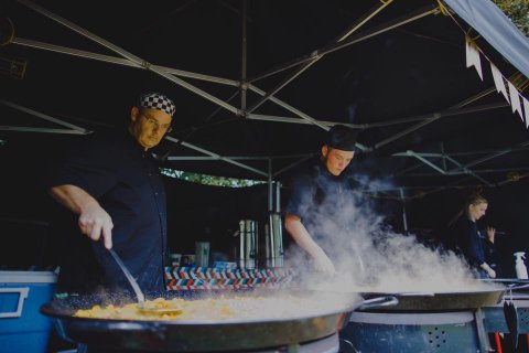 The chefs busy at work - Buen Apetito Wedding & Party Catering