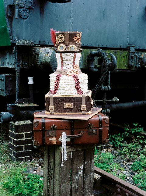 Steampunk styled shoot at Horsebridge Station - Amethyst Weddings