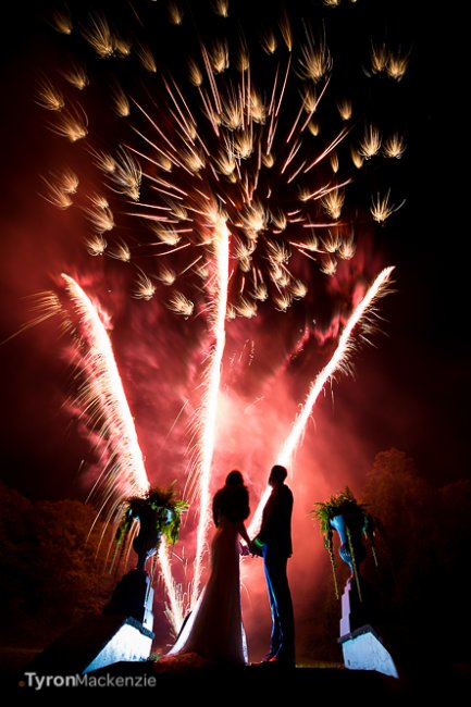 wedding venue fireworks Pembrokeshire - Hammet House