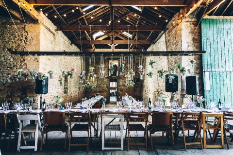 Wooden trestle tables made from reclaimed doors - Bath Vintage Hire