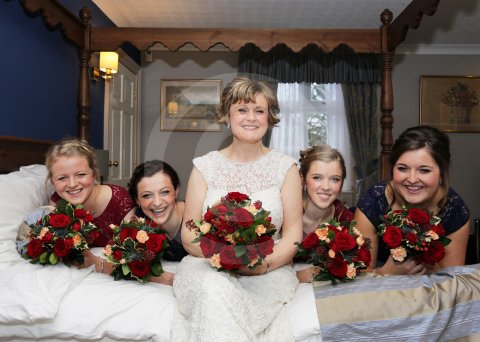 brides and bridesmaids photo - flower-expressions ltd