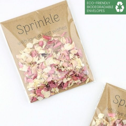 Personalised Delphinium & Wildflower Confetti Envelopes - The Dried Petal Company