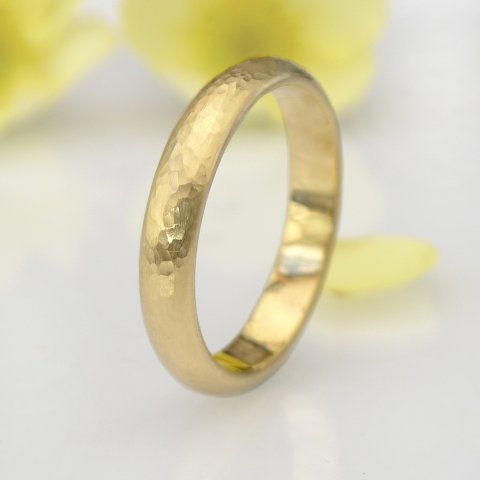 Men's Hammered Wedding Band - Lilia Nash Jewellery