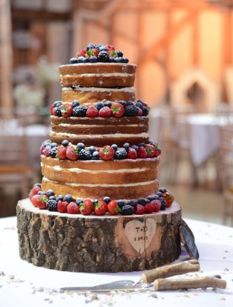 3 Tier Naked Wedding Cake - Sticky Fingers Cake Co