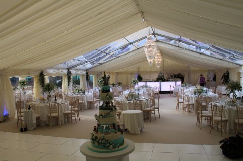 Clear PVC Cone and Crystal Chandeliers - Marquees Direct 