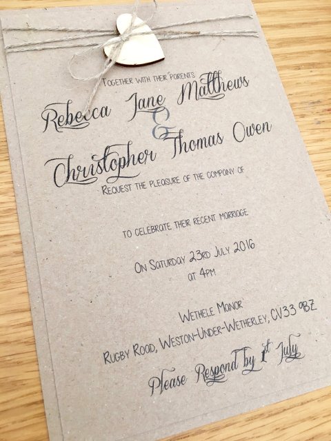 Simplistic Kraft & Twine - Rustic - The House of Airey Wedding Stationery