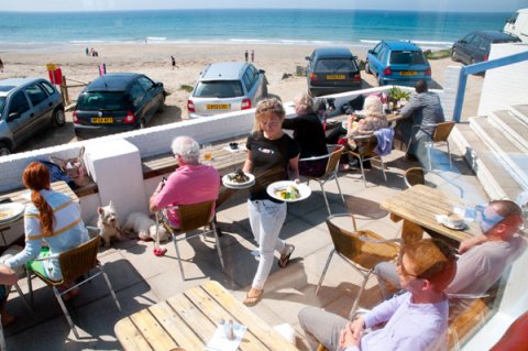 Alfresco at blue, Porthtowan Beach, Cornwall - The Boardroom @Blue, Porthtowan Beach, Cornwall, UK