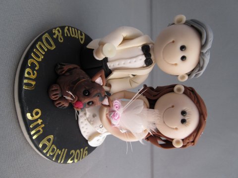 Gatsby themed wedding cake topper - HaPoly Ever Afetrs