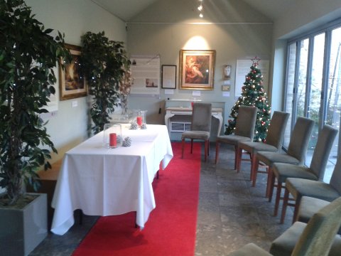 Set up for small festive ceremony - The Hoste 
