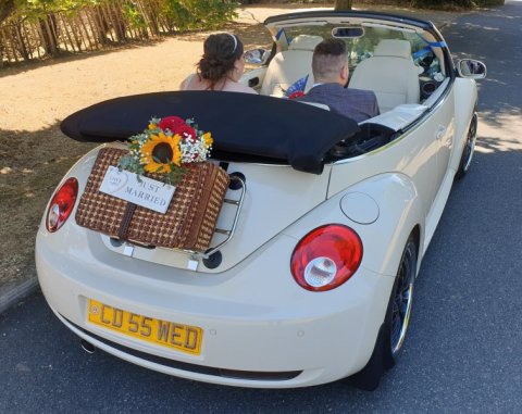 VW Beetle convertible - Leicester Wedding Cars
