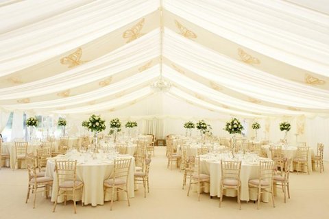 Marquee interior - Dumcrieff House