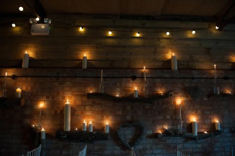 Poplar Barn candle wall - All Manor of Events